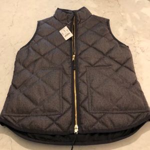 J Crew Grey Puffer Vest Size XS